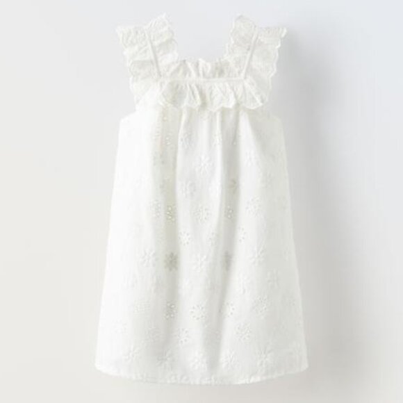 Zara Girls Embroidered Dress - Picture 1 of 1